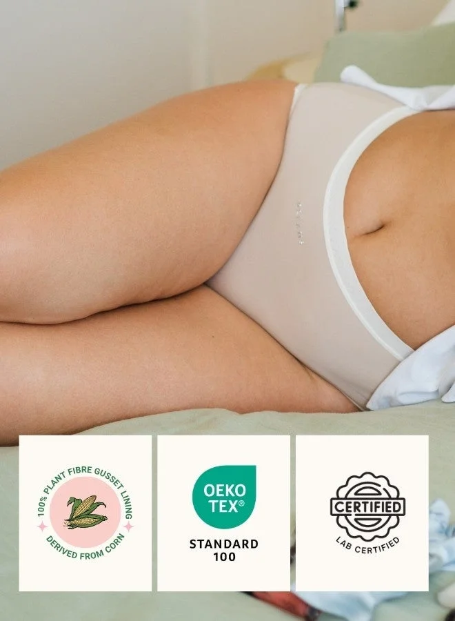 Intimate Queen Pack Of 2 Corn Bae Lacy Boyshorts – CloudSoft Luxury, Made from Corn Fiber | Soothes Skin, No Roll-Ups (Pack Of 2)  | Best Price UAE